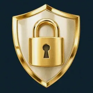 Shield with padlock — Wolf Winner