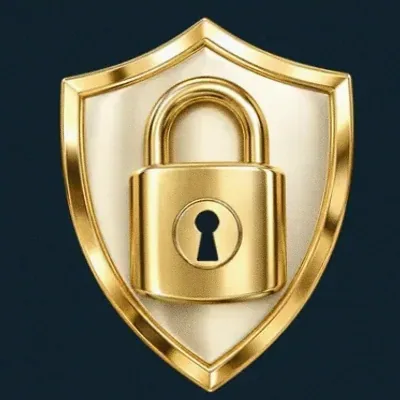 Shield with padlock — Wolf Winner
