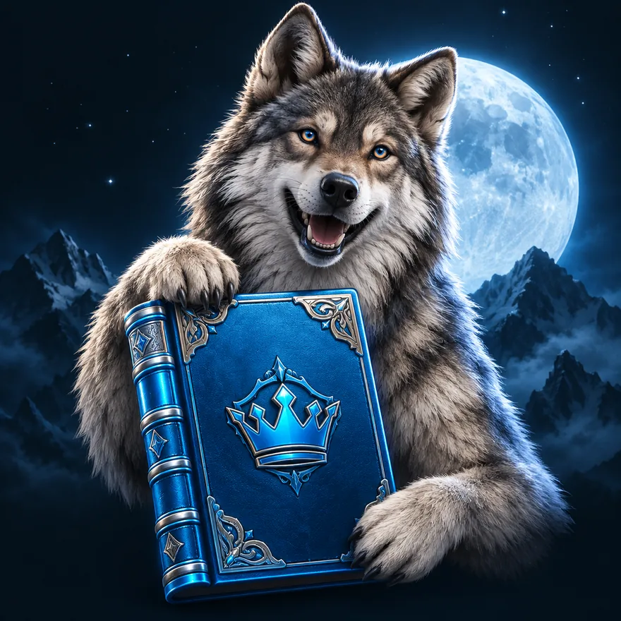 Ornate royal book — Wolf Winner