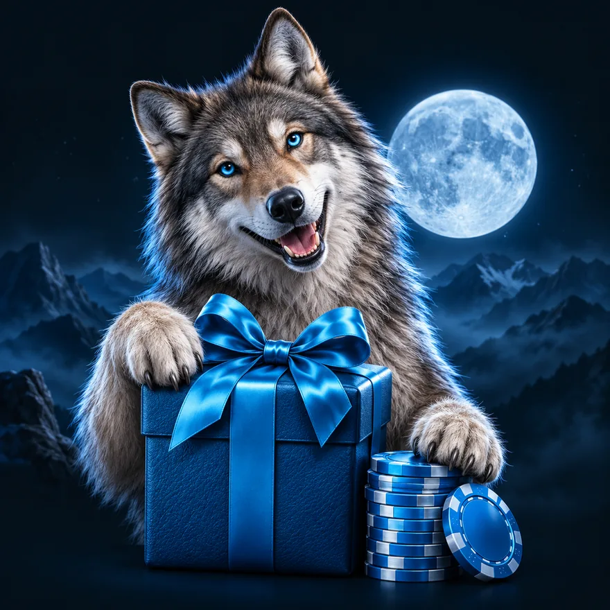 Gift box and chips — Wolf Winner
