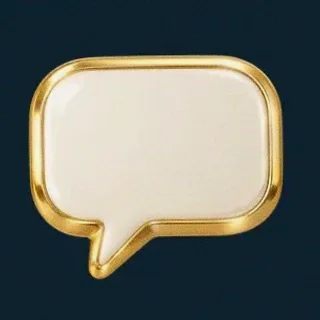 Gold speech bubble — Wolf Winner