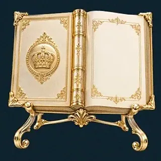 Ornate open book — Wolf Winner