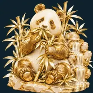 Panda eating bamboo — Wolf Winner