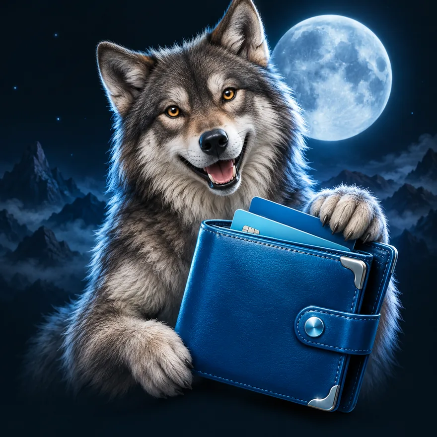 Leather wallet — Wolf Winner