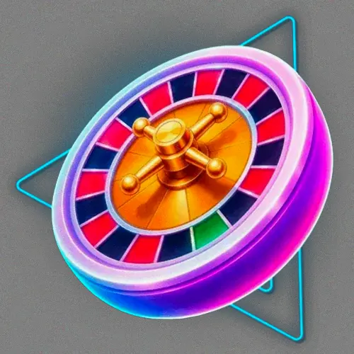 Neon roulette wheel