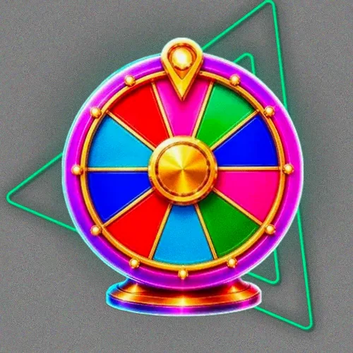 Colourful prize wheel